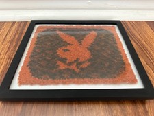 RARE VINTAGE PIECE OF CARPET FROM THE CHICAGO PLAYBOY CLUB 1960'S IN A FRAME picture
