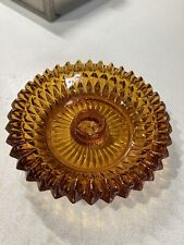 Amber Glass Candle Holder Approx 5.5”  picture