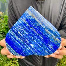 2.1LB Natural Polished Lapis Lazuli Heart Stone Chakra Healing Crystal Home De picture