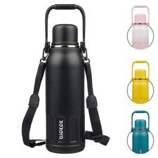 BJPKPK Insulated Water Bottle 50oz Vacuum 50 Ounces, Black picture