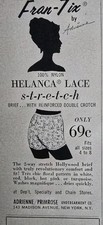 1962 Women's Fran-tix Nylon Helanca Lace Stretch Panties vintage Ad picture
