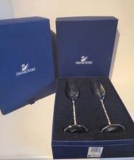 Stunning Swarovski Crystal Champagne Toasting Flutes - 255678 – Set of 2 NIB picture