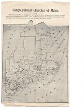 1897 Congregational Churches of Maine ~ Maine Missionary Society Leaflet Map picture