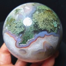 RARE 600g Natural Polished Orbicular Ocean Jasper Ball Reiki Healing A5029 picture