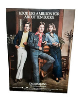 1974 Dickies Jeans Look Like A Million Original Print Ad 70s picture