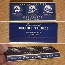 RARE 1940s Marine Studios Marineland Florida Souvenir Box of 6 Matchbooks picture