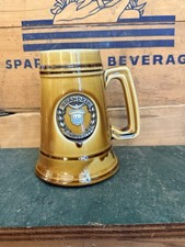 Rare Vintage Brandeis University Ceramic Stein Mug 3D Emblem Waltham 6