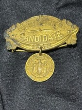 1912 New York Delegate Pin Elections Political Memorabilia Antique Pin picture