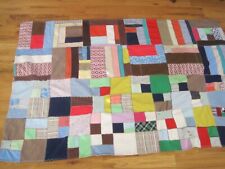Polyester Crazy Quilt Throw Back Pieced Cotton  48