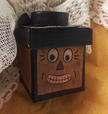 Vintage Halloween German Reproduction Paper mache Candy container box/ Ornament  picture