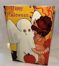 Halloween 3.5 X 5” Unused VINTAGE STYLE Greeting Card picture