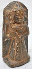 Antique Green Stone Woman Mother With Baby Figurine Original Fine Hand Carved picture