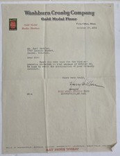 1924 antique WASHBURN CROSBY GOLD MEDAL FLOUR twin cities mn LETTERHEAD WCCO RAD picture