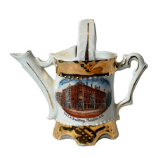 YMCA BUILDING - MONCTON BC CANADA Souvenir CHINA TRINKET CREAMER picture