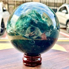 6.12LB Natural Green Fluorite Qi Polished Healing Crystal Ball picture