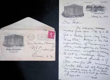 Hotel Jefferson Letter 1923 St Louis MO Handwritten Stationery Envelope picture