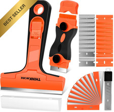Razor Blade Scraper Tool 2 Pack 40 Blades Window Glass Stove Top Cleaning Kit picture