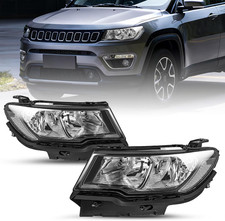 Halogen Headlight Assembly Replacement for 2017 2018 2019 2020 2021 Jeep Compass picture