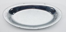 Vintage Krome Kraft Farber Bros. Stainless Dish Serving Bread Tray  picture