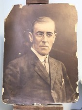 Antique 1910s President Woodrow Wilson Large Portrait Photograph Pach Bros NY picture