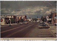 Rexburg Idaho Downtown View Stores Card Continental Postcard~RPPC picture