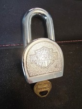 Vintage Harley Davidson Padlock No. 220 Master Lock Co. w/ Case - 1 Key incuded picture