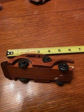 Hand-Carved Wooden Vintage Car - Small 1930s Sedan, 4.75 in picture