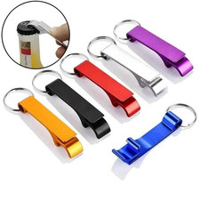 Aluminium Beer Bottle Opener Keychain 1pc  Portable Can Beverage Opener Keyring picture