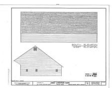 Bethania North Carolina 1930s Jones Livestock Barn South Elevation WPA HABS picture