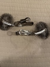ANTIQUE Chilean Huaso VTG. Gaucho Ornate Pair Of Spurs 4” Dowels, 8