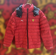 Puma Ferrari Red Down Jacket Lightweight Warm Full Zip M Size Used From Japan picture