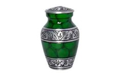 Green Mini Keepsake Urns for Funeral Ashes, Engraved Cremation Urns, Human Ashes picture