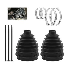 2PCS Rubber CV Axle Boot Upgrade Repair Kit Replacement Boots Repair picture