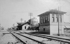 1915 Railroad Train Station Depot Lanark Illinois IL - Reprint picture