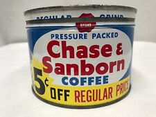 Vintage Chase & Sanborn 1 Pound Keywind Coffee Tin Can Empty picture