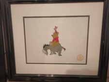 Disney Winnie the Pooh And The Blustery Day Serigraph (1968) Matted/Framed Art picture