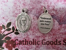 Blessed Chiara Badano Medal - Italian Silver tone OX 1