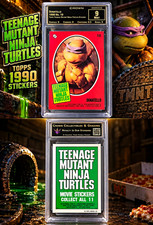 Topps 1990 Teenage Mutant Ninja Turtles Stickers #10 Donatello Sticker Card picture