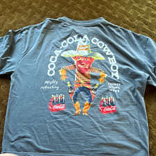 Coca-Cola Cowboy Graphic Gray Shirt Soda Theme Drink Coca-Cola Print picture