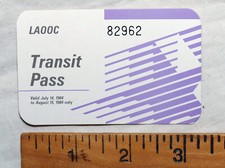1984 Los Angeles Olympics official LAOOC Bus Pass picture