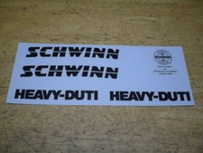 NOS Complete Schwinn Heavy Duty Bicycle Decal Set picture