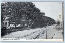 Beachwood Maine ME Postcard King's Highway Country Road Scene c1910's Antique picture