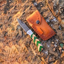 Premium Handmade Folding Knife Damascus Steel 6.5” – Outdoor EDC Pocket Knife picture