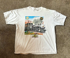 Vintage 1996 Southern Pacific 2472 Train T Shirt 75 Years Steam Jerzees picture