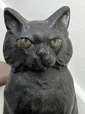 12 lb. ANTIQUE VINTAGE c.1918 HALLOWEEN TOM CAT DOORSTOP picture