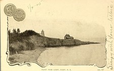 Point Prim Light Digby NS Lighthouse Canada Antique Undivided Back Postcard 1905 picture