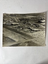 Vintage Airfield Aerial Photo Small Planes Airport B&W 14x11 picture