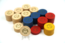Antique Vintage Clay Poker Chips. American Legion.  Card Marker -  Lot 128 Chips picture