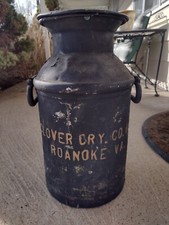 ANTIQUE 1925 CLOVER CREAMERY DAIRY ROANOKE VIRGINIA VA MILK BOTTLE STEEL CAN picture