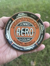 VINTAGE 30s JENNEY AERO GAS BOSTON MA GAS STATION TIP TRAY MOTOR OIL BEAUTIFUL picture